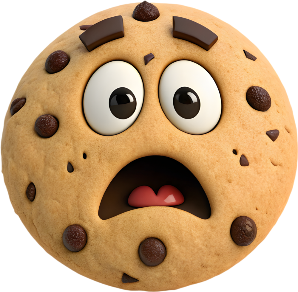 Animated Cookie with Fun Facial Expressions for Playful Art. . png