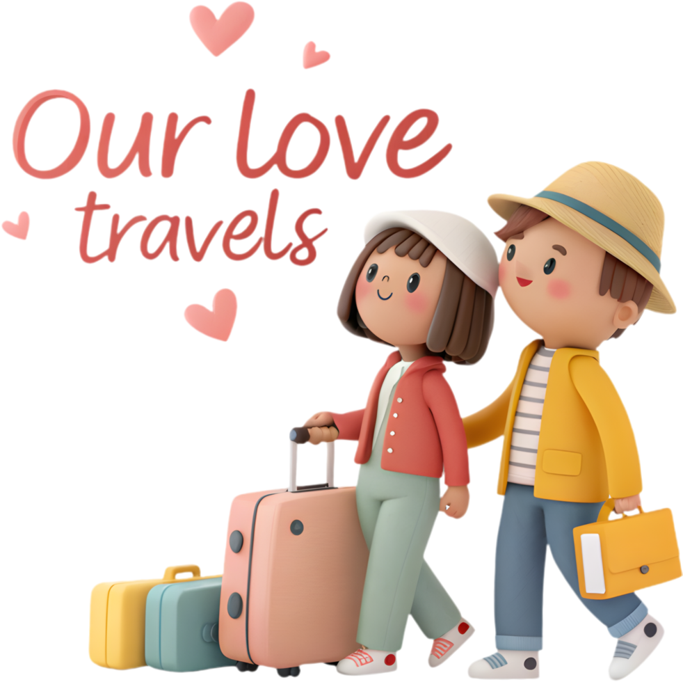 Cute Couple Art with Romantic and Heartfelt Love Quote. . png