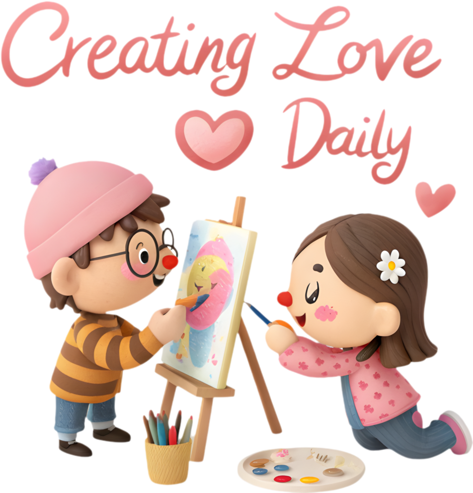 Cute Couple Design with Beautiful Love Quote for Art. . png
