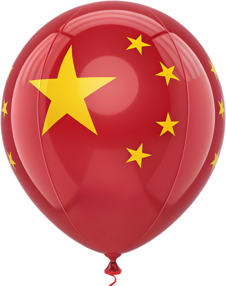 Bright and Bold China Flag Balloon for Event Decoration. . png