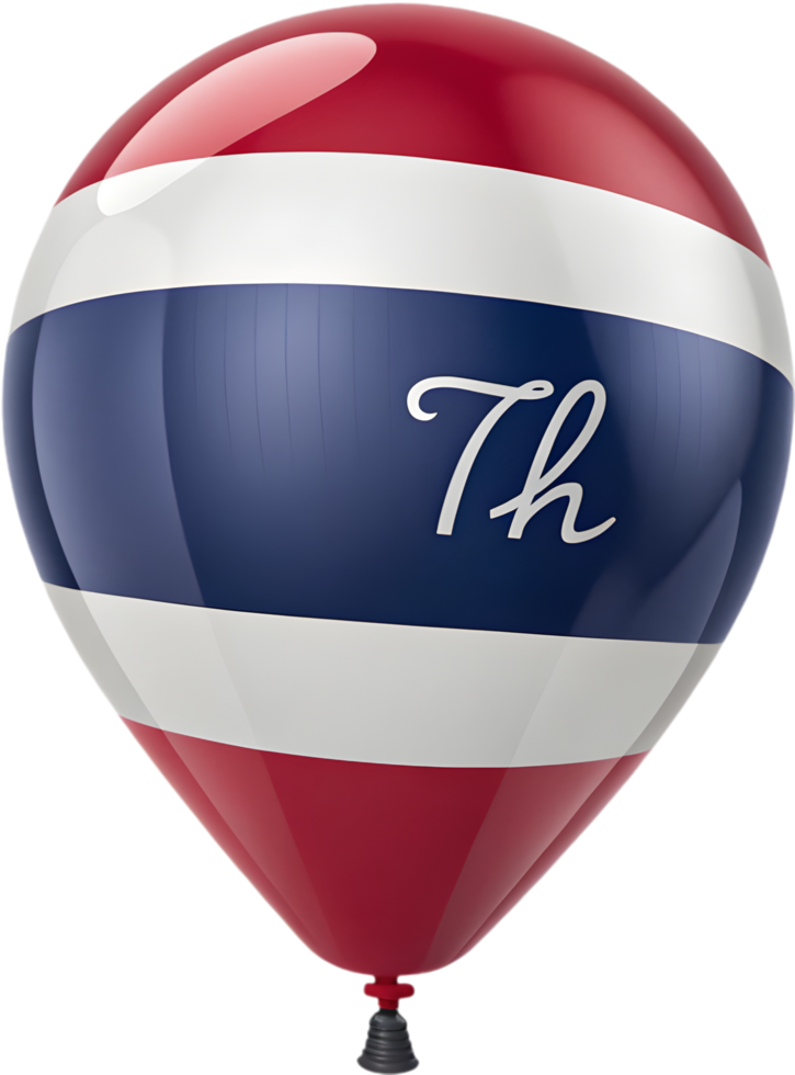 Vibrant Thai Flag Balloon for Patriotic Celebrations and Decor. . png