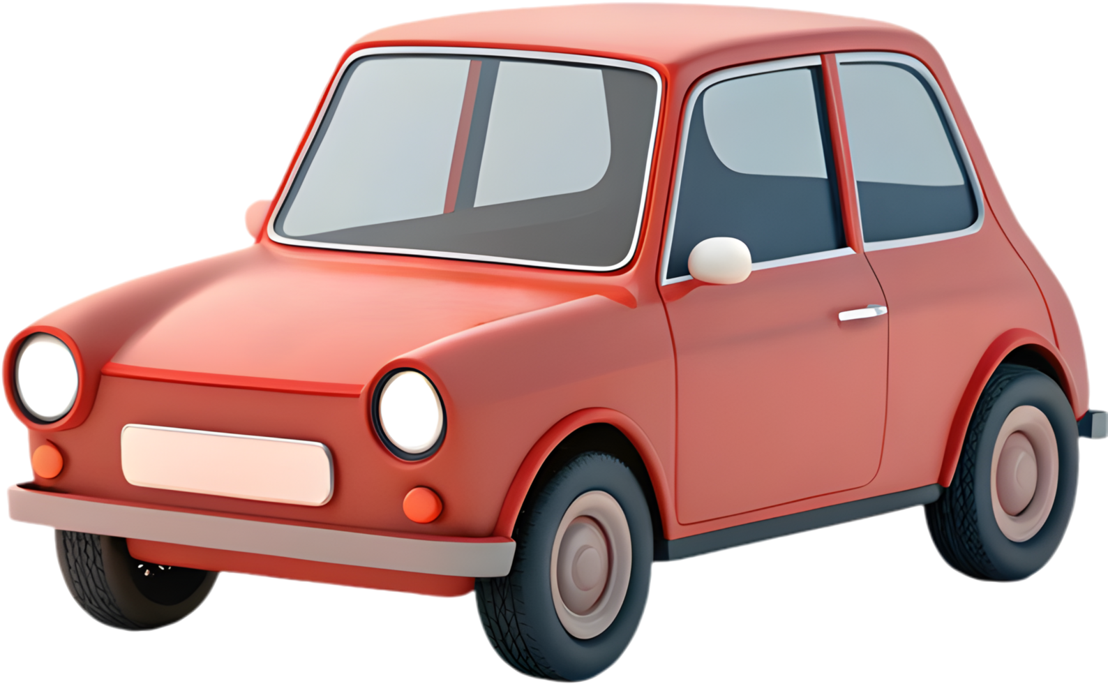 Minimalistic Cartoon Car Icon for Graphic Design Projects. . png