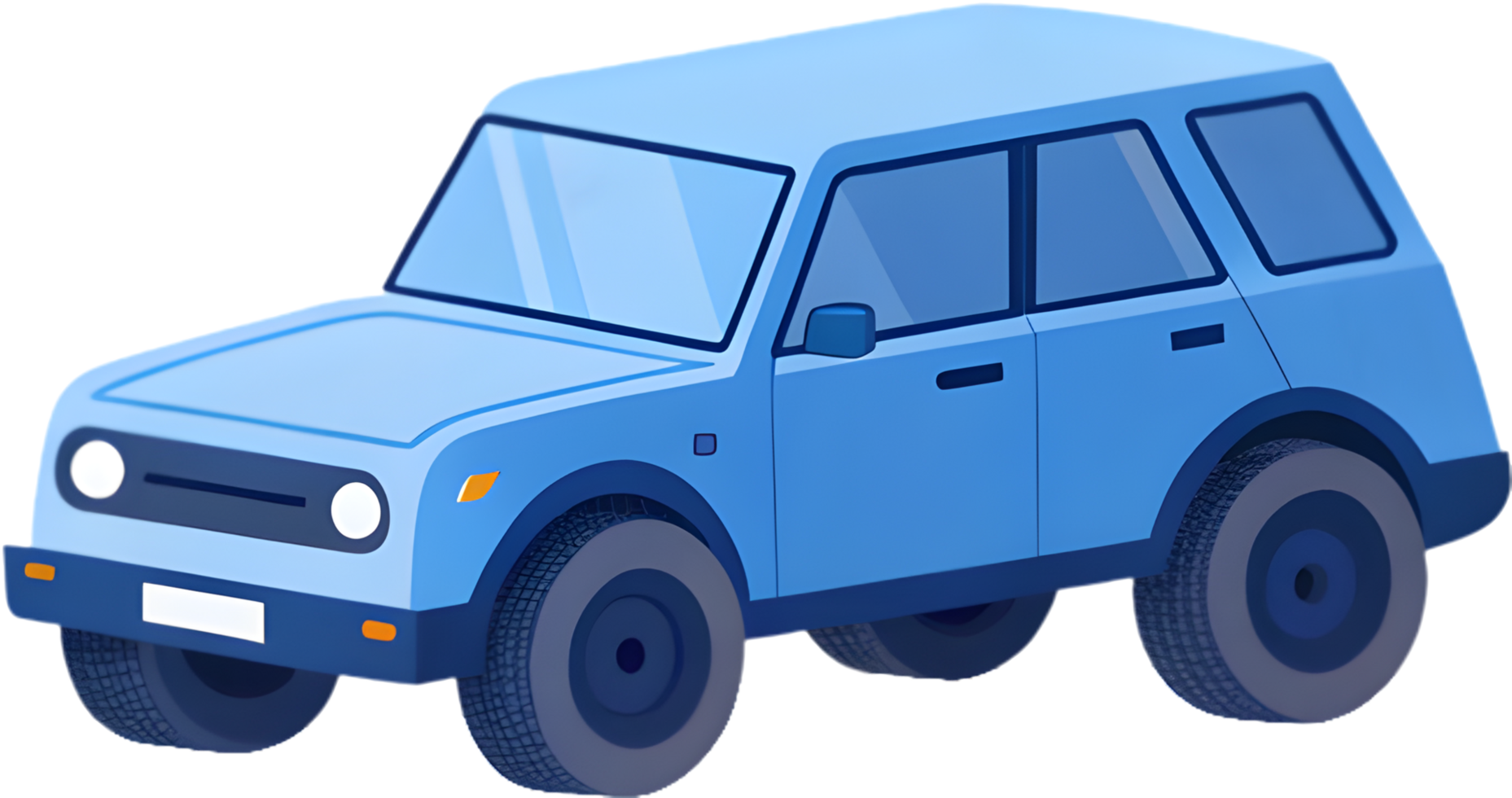 Clean and Sleek Cartoon Car Icon for Creative Projects. . png