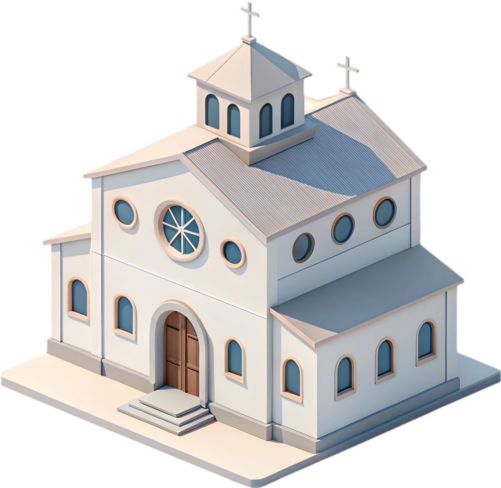 Faith-Based Simple Church Icon for Religious Spiritual Projects. . png