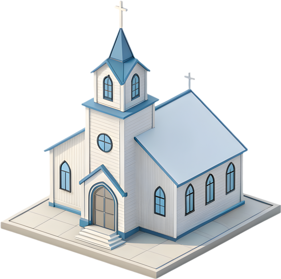 Clean Minimalist Church Icon for Christian Spiritual Art Projects. . png