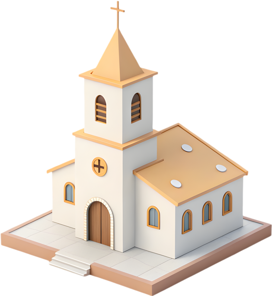 Clean Church Design Icon for Spiritual and Religious Projects. . png