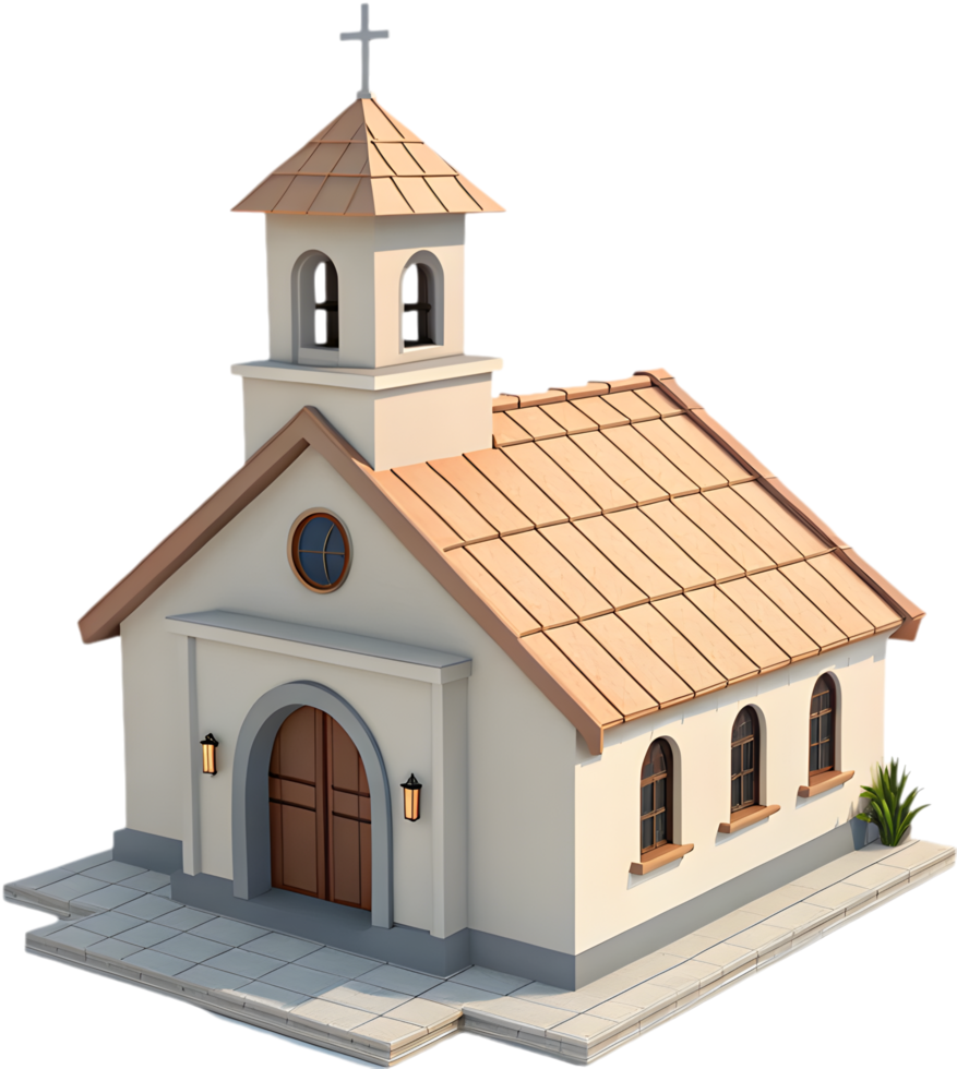 Clean and Simple Church Icon for Christian and Faith-Based Art. . png