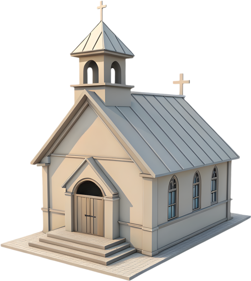 Simple Cartoon Church Icon for Religious Faith Projects. . png