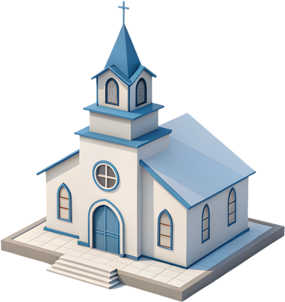 Simple Church Icon for Faith-Based and Religious Designs. . png
