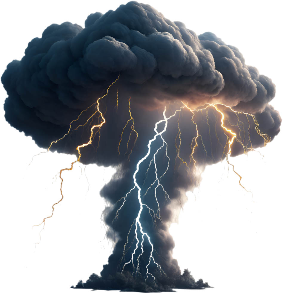 Intense Stormy Sky with Dark Nimbostratus Cloud Effect. . png