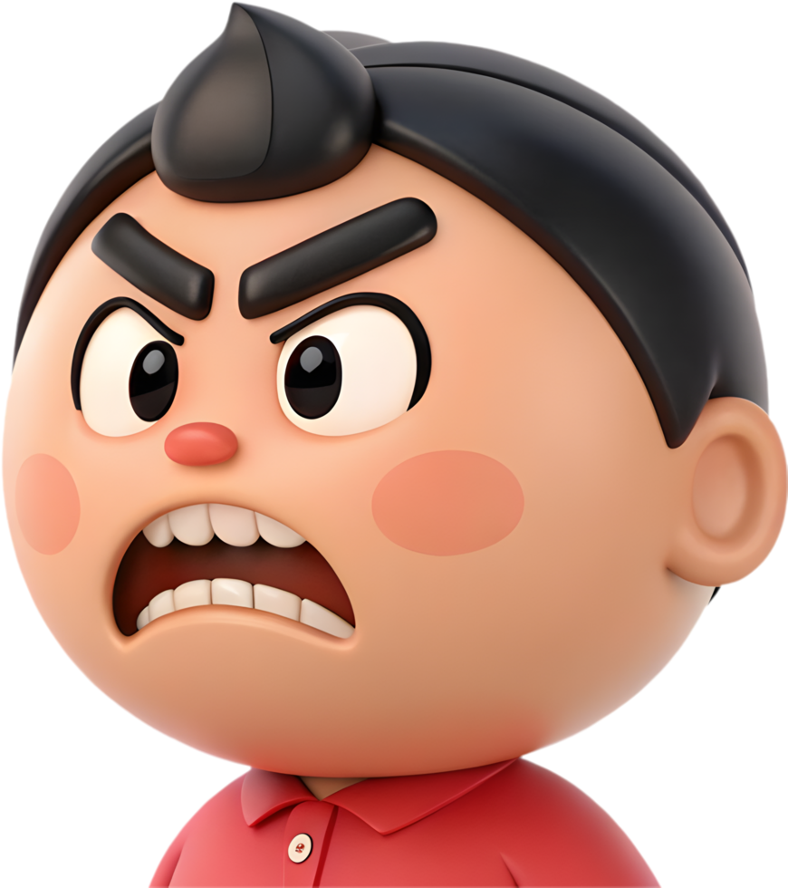 Lively and Cheerful Boy Emoji Icon for Exaggerated Emotional Expressions. . png