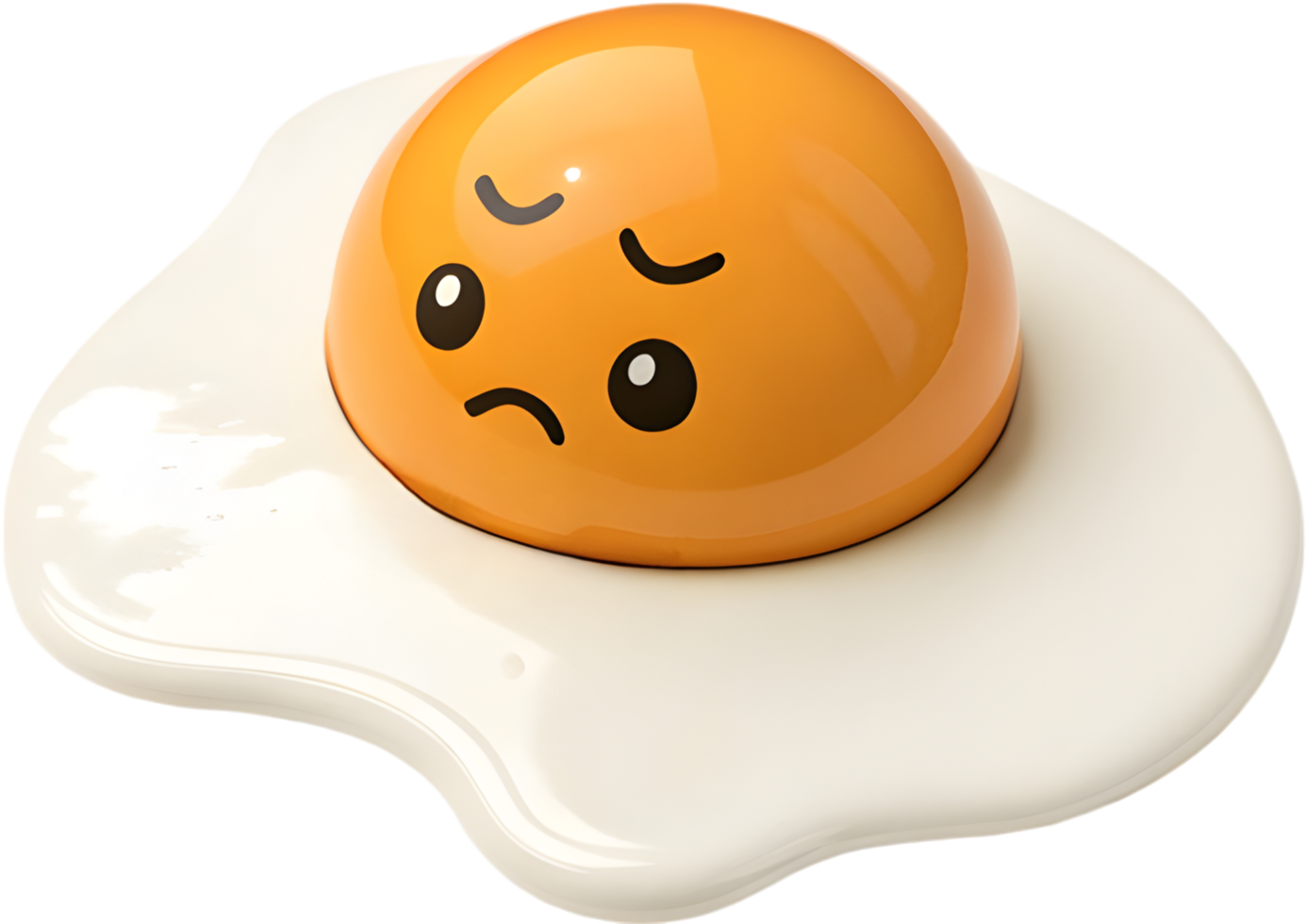 Adorable Cartoon Egg with Playful Expression for Creative Clipart. . png