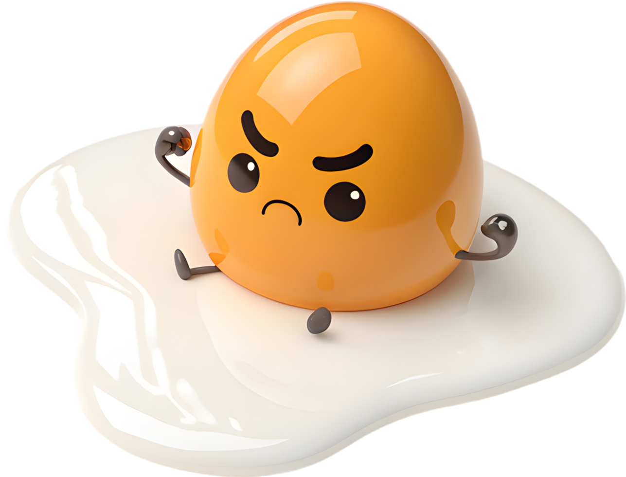 Cute Animated Egg Character Design with Playful Expression. . png