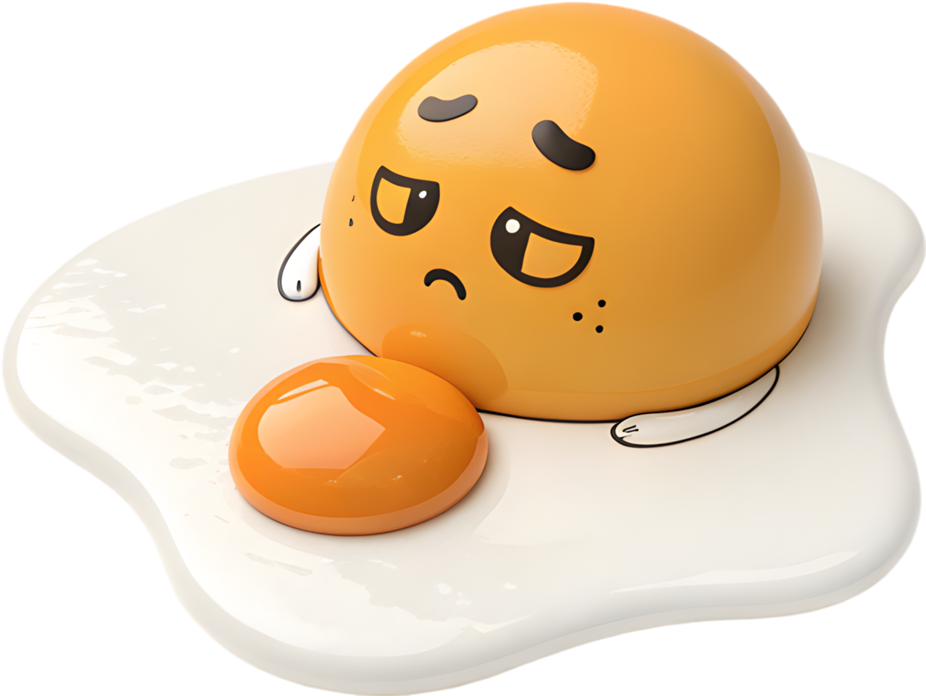 Playful Egg with Fun Expression for Cute and Charming Clipart. . png