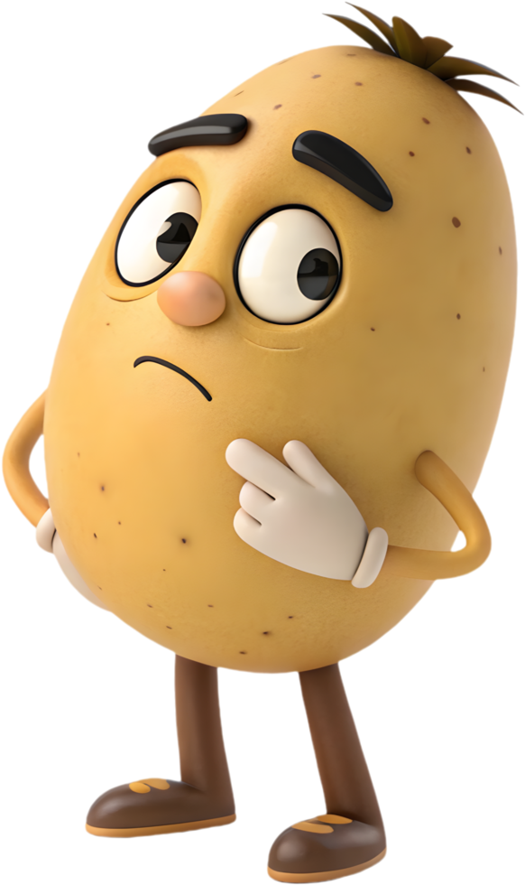 Creative Potato Design with Fun, Exaggerated Facial Expressions. . png