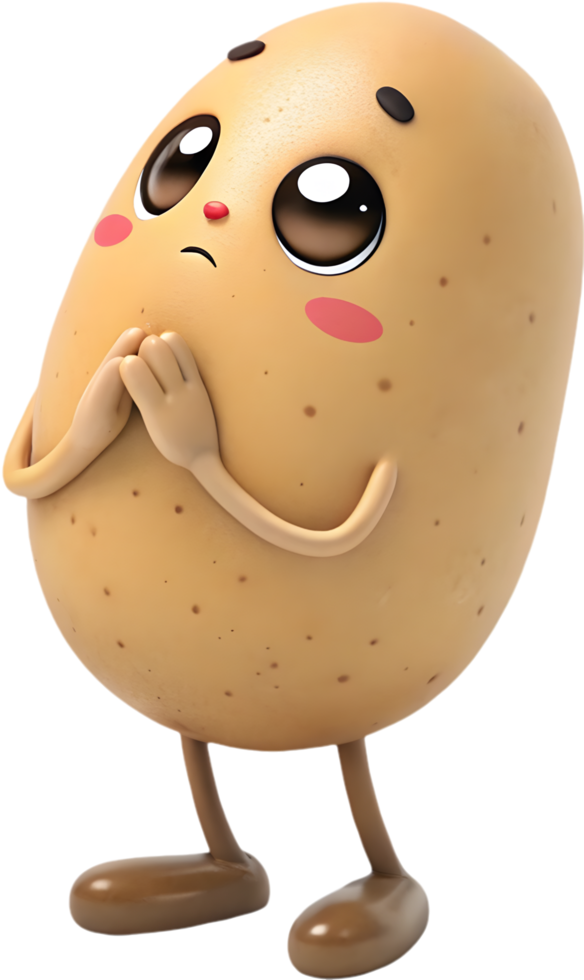Silly and Cheerful Potato Clipart for Playful and Fun Designs. . png