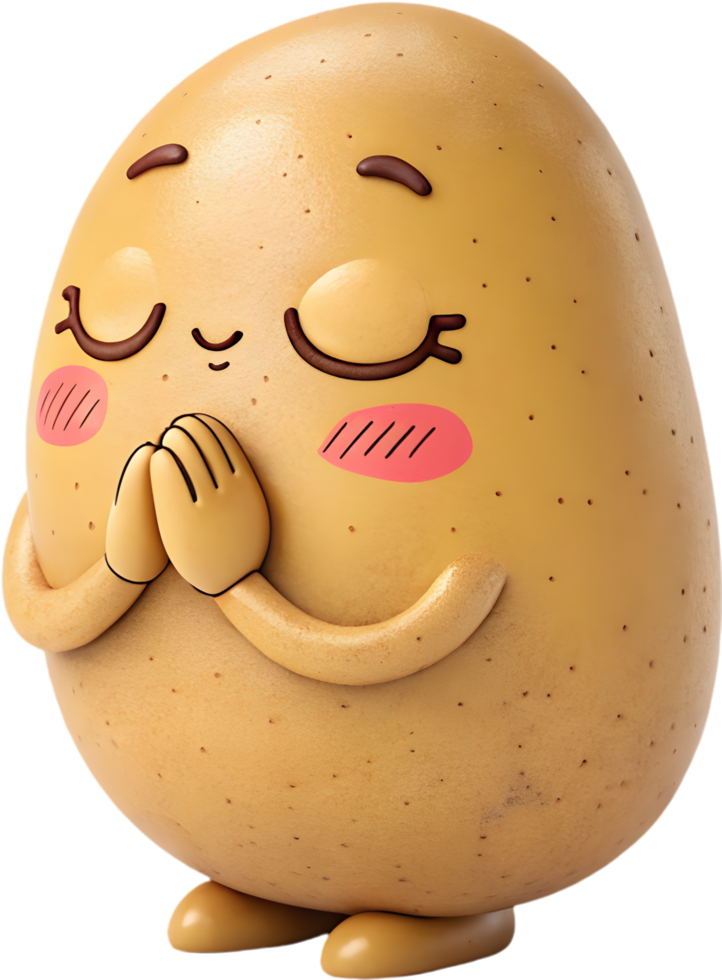 Quirky Expressions on Cute Potato Clipart for Fun Designs. . png