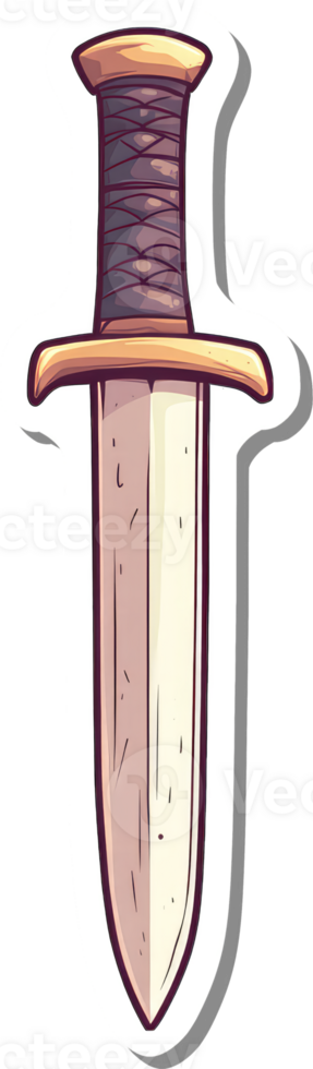 A Cartoon Illustration Of A Medieval Dagger png