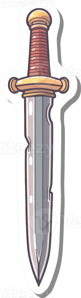 A Cartoon Illustration Of A Damaged Dagger png
