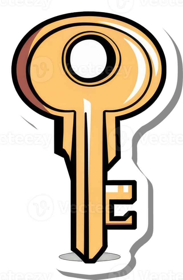 A Golden Key Illustration Is Shown In This Image png