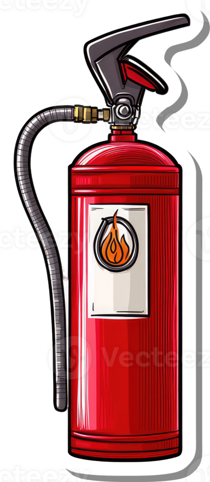 A Red Fire Extinguisher Safety Device Illustration png