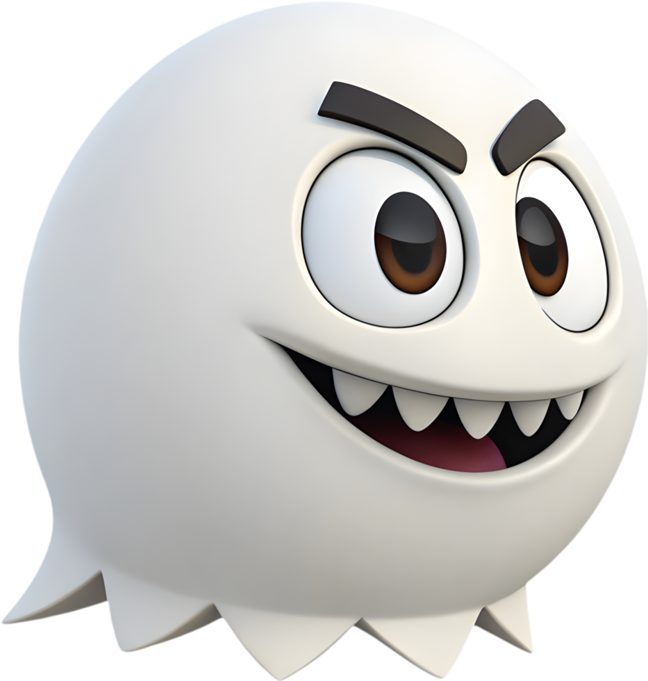 Animated playful ghost design for Halloween celebration clipart. . png