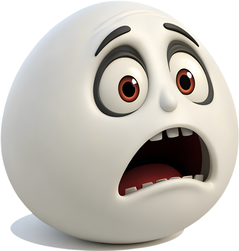 Halloween ghost cartoon with a round face character. . png