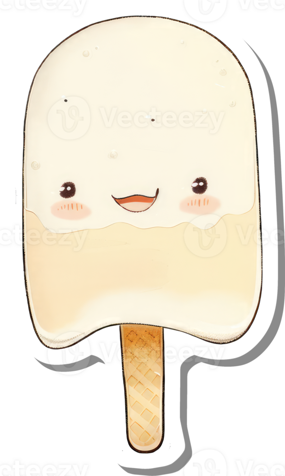 A Happy Smiling Creamy Popsicle Treat png