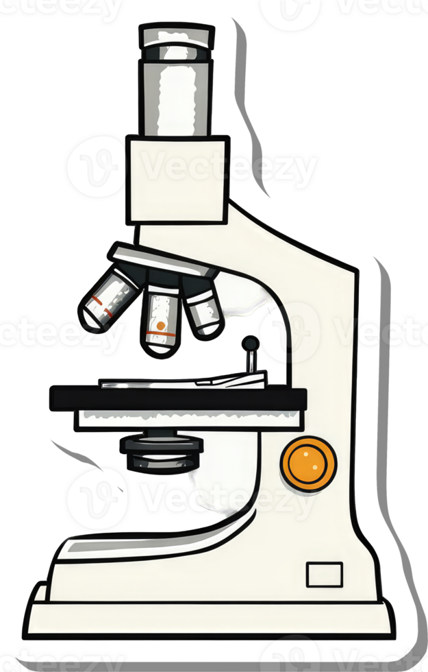 A Cartoon Illustration Of A Modern Microscope png