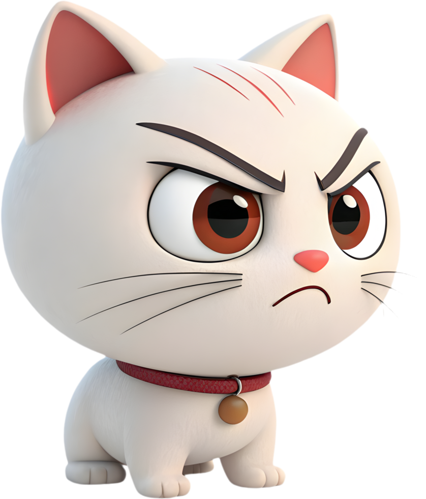 Expressive kitten clipart with playful emotions for design use. . png