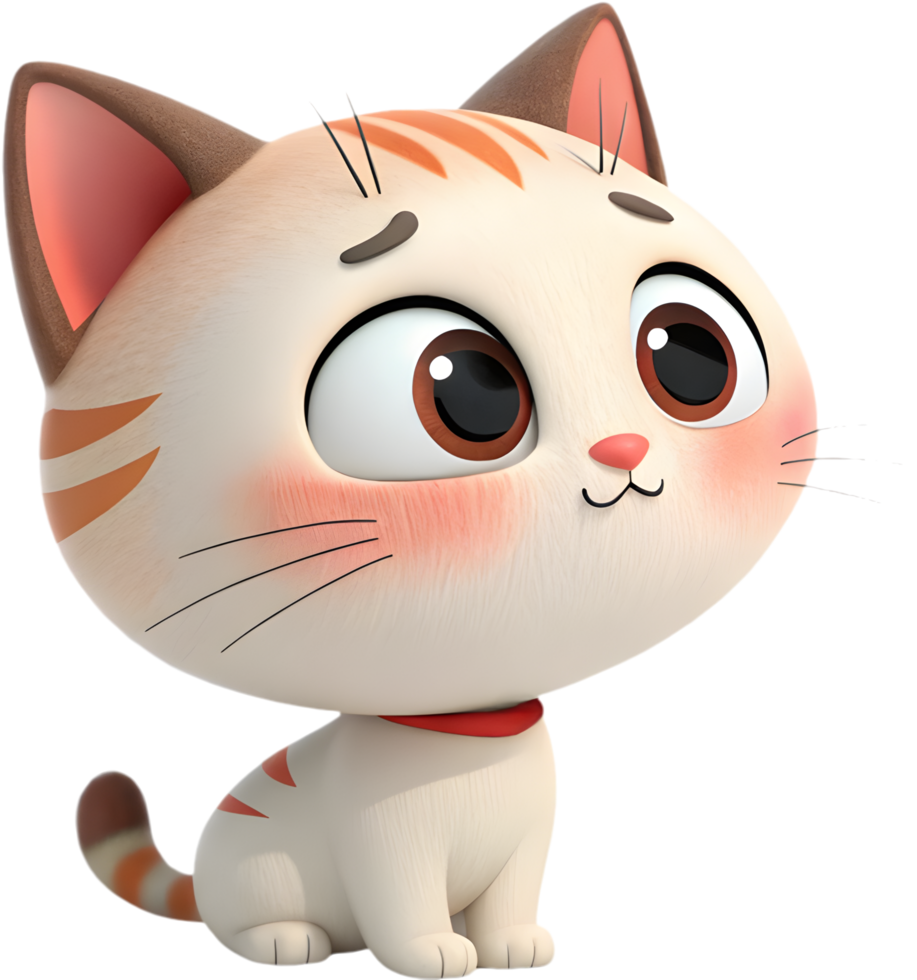 Adorable kitten with exaggerated emotional expressions for fun projects. . png