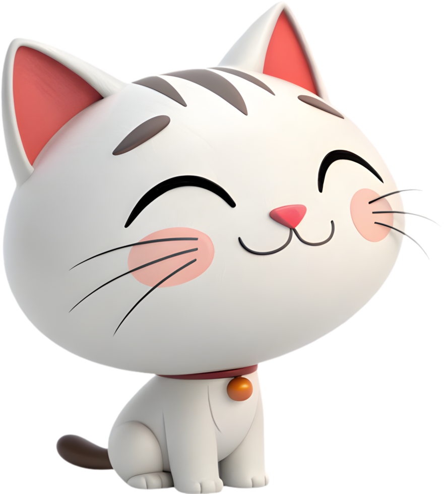 Adorable kitten with exaggerated emotional facial expressions for designs. . png