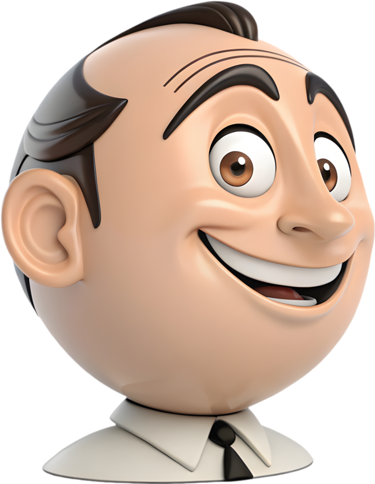 Fresh designs of man face emoji with emotional expressions clipart. . png