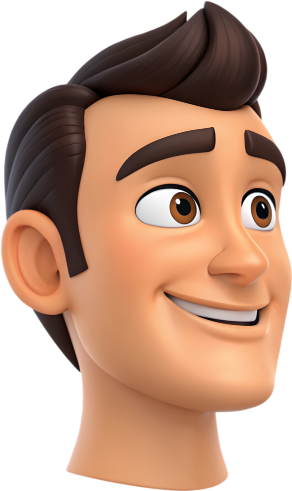 Bright emotional expressions in man face emoji clipart. . png