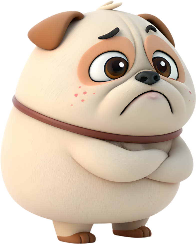 Cheerful puppy emoji face with expressive dog eyes clipart. . png
