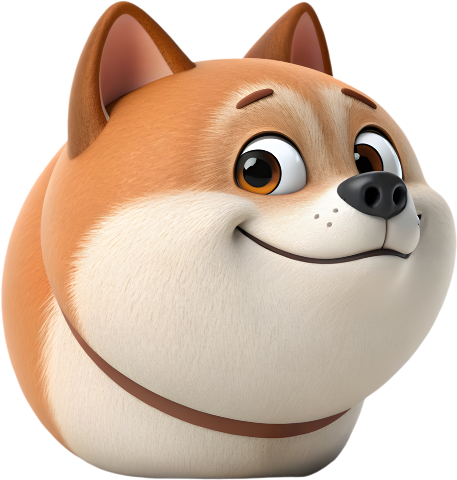 Cheerful puppy emoji with adorable facial expression and ears. . png