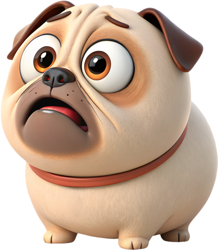 Playful cartoon puppy emoji with happy expression for design. . png