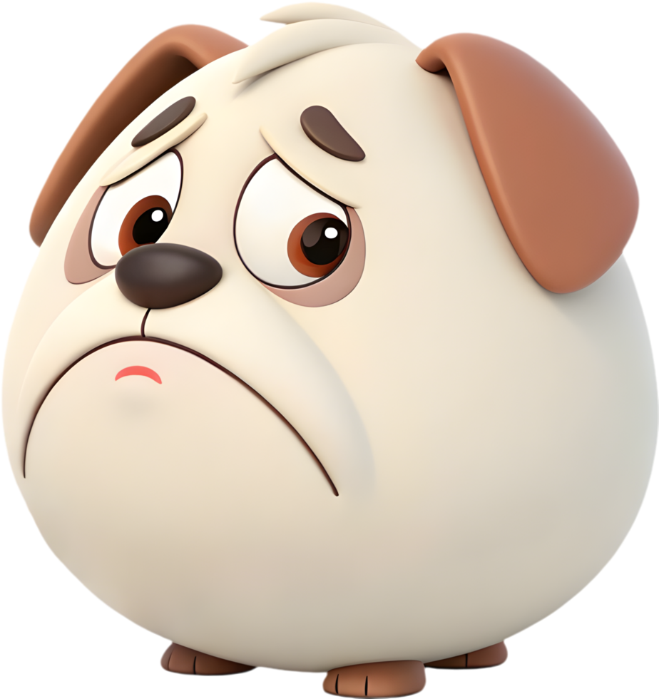 Playful and cute puppy emoji for cheerful expressions clipart. . png
