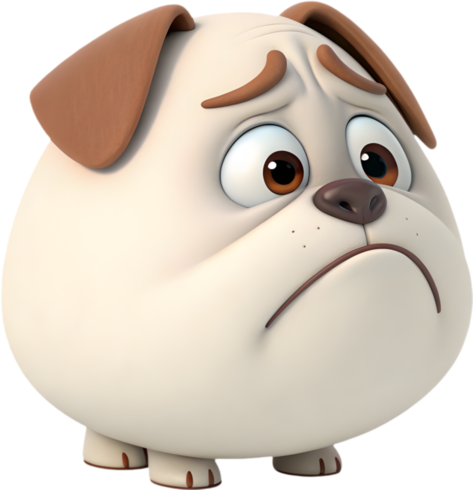 Puppy emoji icon with cute eyes and joyful expression. . png