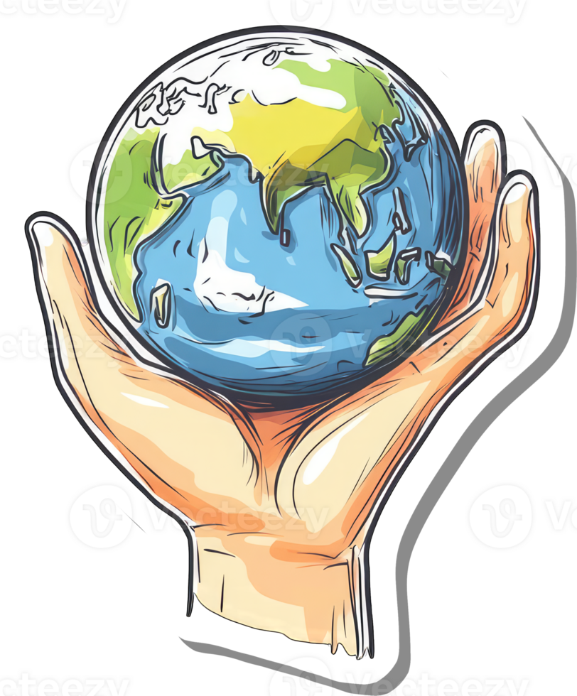 Gentle Hands Hold Our Precious Earth Globe png