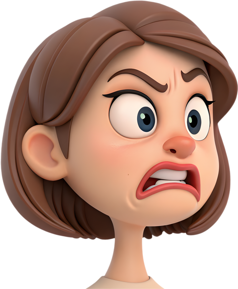 Feminine beauty emoji with modern artistic expressions. . png
