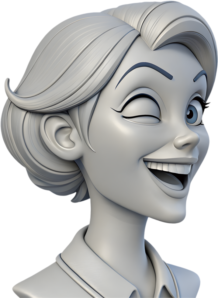 Joyful and attractive professional woman emoji clipart. . png