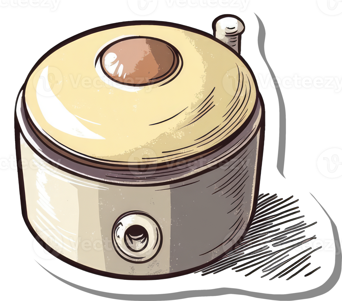 A Vintage Style Pencil Sharpener Illustration png