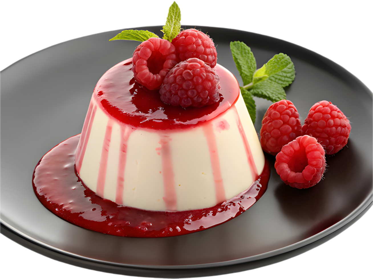 Delicious dessert pudding illustration with chocolate, caramel, and vanilla. . png