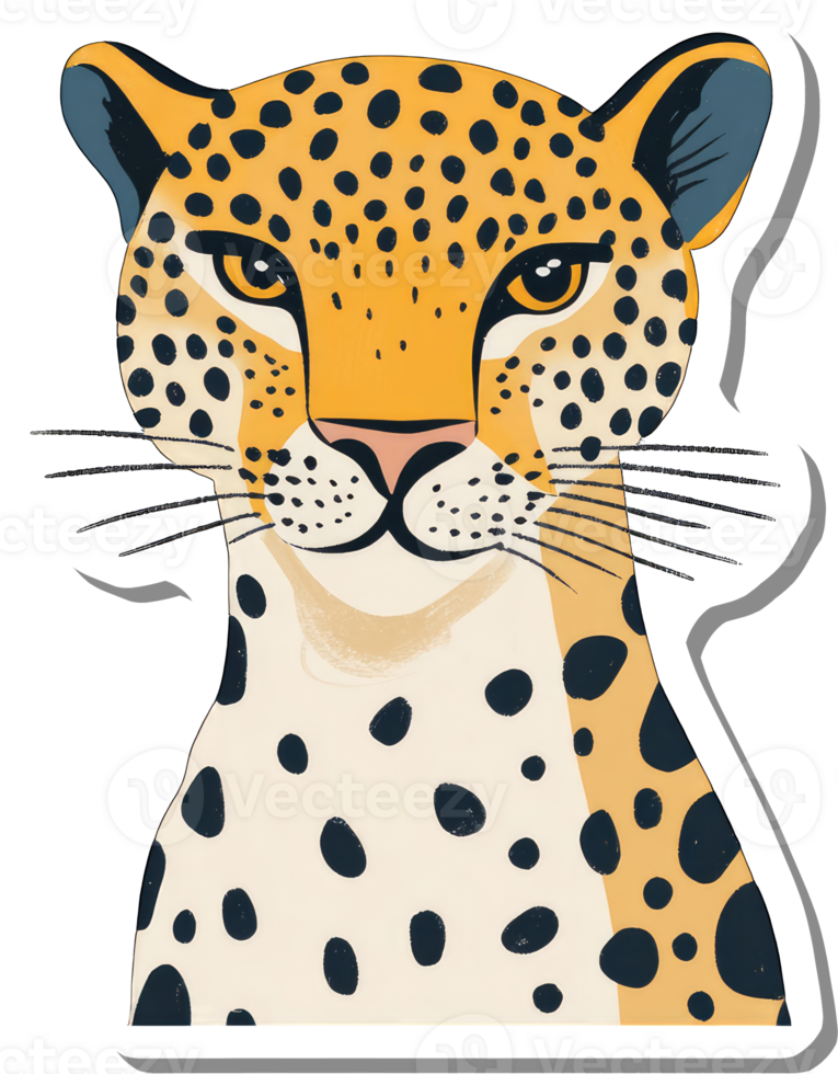 A Stylish Leopard Portrait With Bold Spots png