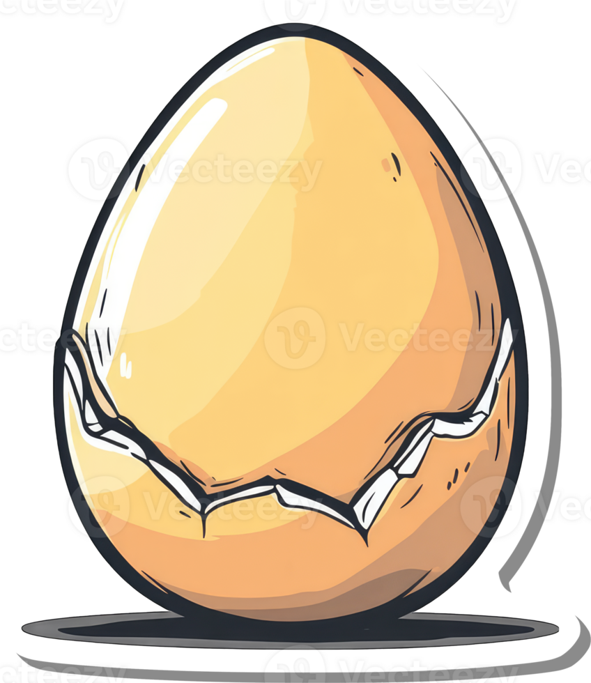 A Cracked Egg Shell Shows Signs Of Hatching png