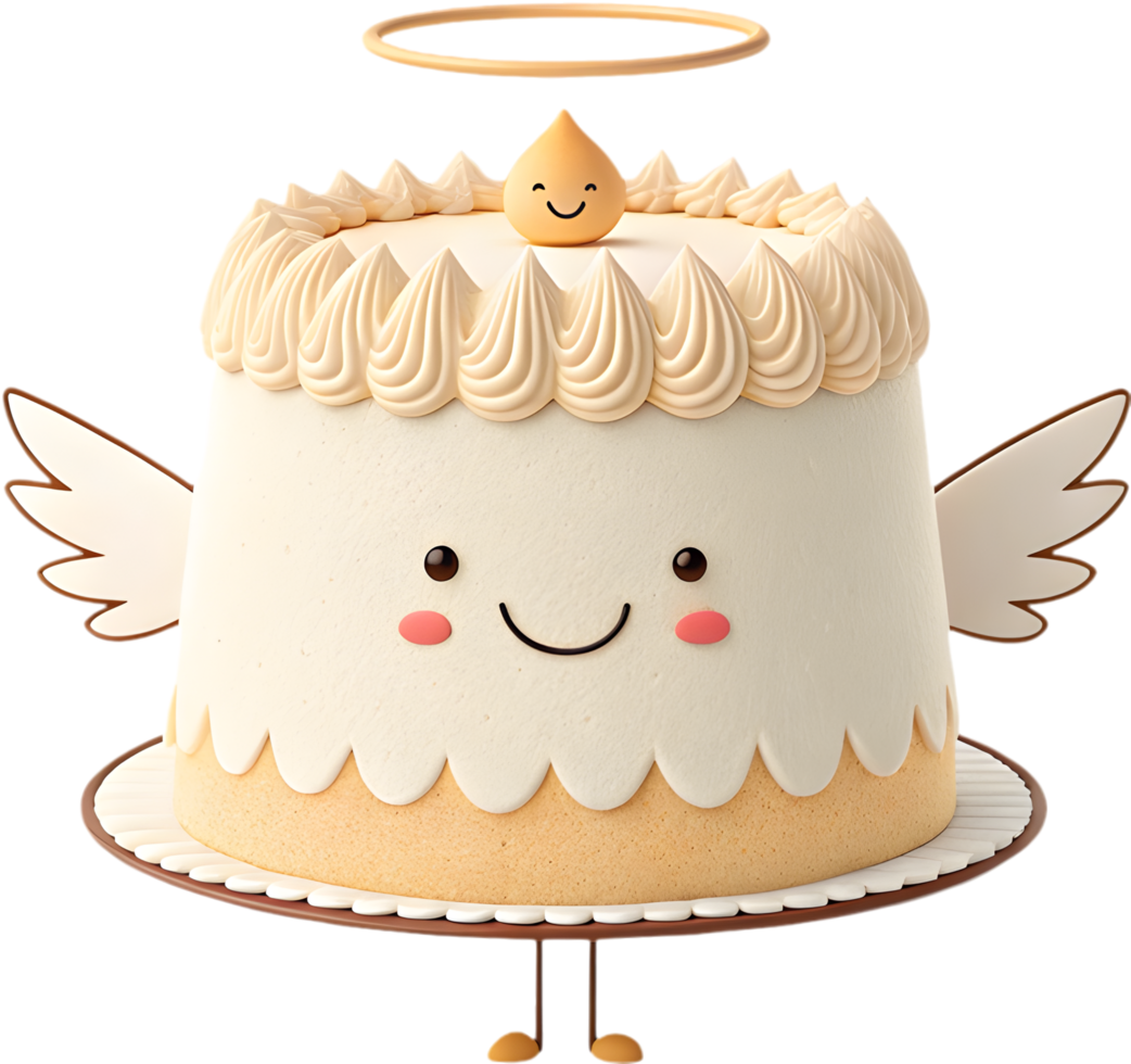 Sweet and playful cake cartoon clipart for birthday parties and celebrations. . png