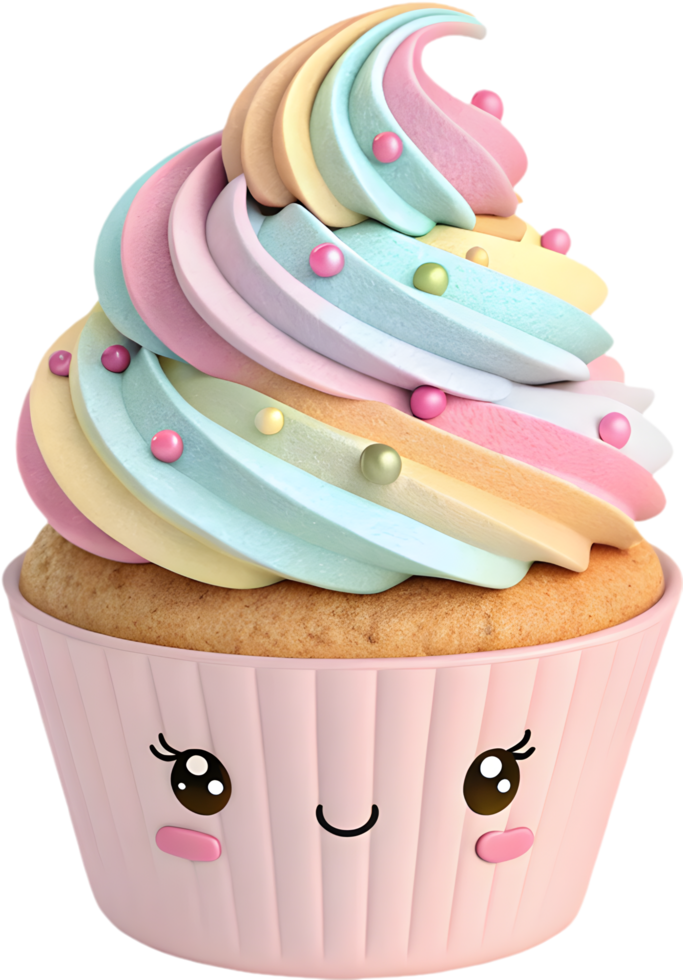 Cake cartoon design with joyful celebration pose for event decorations. . png