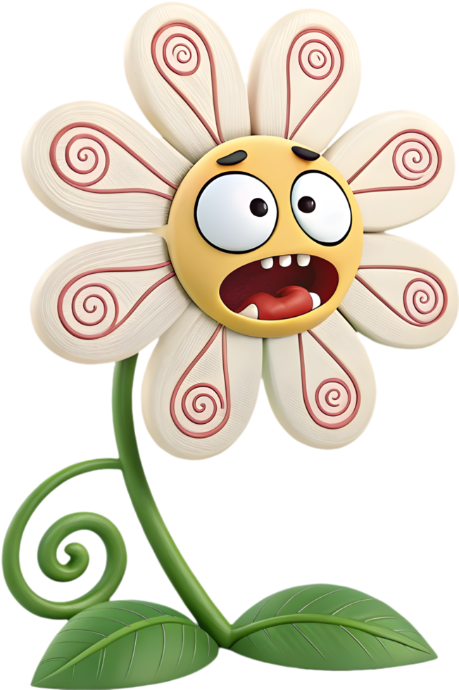 Colorful and cheerful cartoon flower for lively and joyful clipart design ideas. . png
