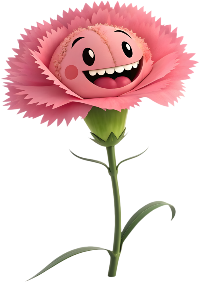 Playful cartoon flower design with bright and colorful petals for fun clipart. . png